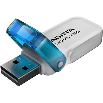Adata USB zibatmiņa AUV240-32G-RWH, 32 GB, USB Type-A, USB 2.0, balta, vāciņš, 1 gab. (AUV240-32G-RWH)
