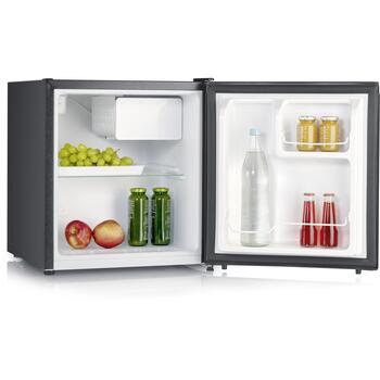 Severin KB 8879 8879-000, mini ledusskapis, 45L, 39dB, E, 80kWh/g, 46.8x50x44.5cm, melns, brīvi stāvošs, manuāla atkausēšana (8879-000)