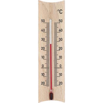 Bioterm комнатный термометр 010201, от -20°C до +50°C, 15см, деревянный, навесной, пластиковая шкала, +/-1°C (010201)