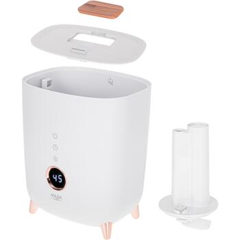 Adler Gaisa mitrinātājs AD 7972, 23 W, 4 L, līdz 35 m², ultraskaņas, 150-300 ml/h, balts (AD 7972 white)