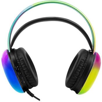 Tracer Наушники TRASLU47627, 240г, 20-20000Гц, 50мм, 32Ω, 3.5мм, USB, RGB подсветка, фиксированный микрофон (TRASLU47627)