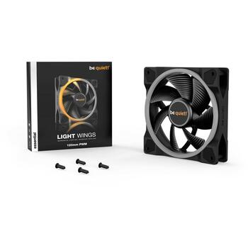 Be Quiet Datora korpuss ventilators Light Wings BL072, 120mm, 70.53m³/h, 1700RPM, 20.6dB, 4-pin, Multi LED (BL072)