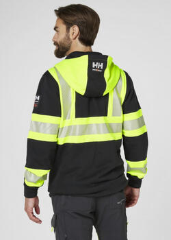 Helly Hansen Hi-vis jaka ar kapuci 79273_369-L, 0.836kg, dzeltena/melna, CL1, 3M atstarojošas joslas, YKK rāvējslēdzējs (79273_369-L)