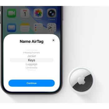 Apple AirTag (2-е поколение) 4 упаковки MFEA4ZM/A, 11,8 г, CR2032, IP67, Bluetooth, NFC, встроенный динамик, акселерометр (MFEA4ZM/A)