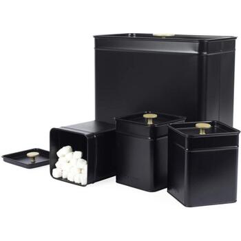 Salter Контейнер для хранения BW14372, 14.2L, 4 отсека, углеродная сталь, черный, золотые ручки, хлебница и 3 контейнера (BW14372)