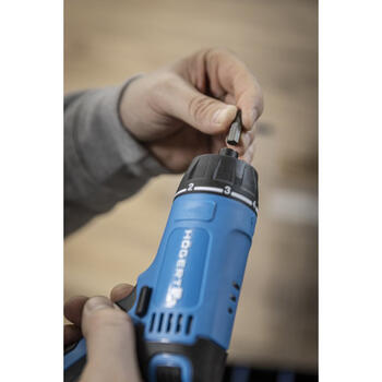 Hogert HT2E212 Bezvadu skrūvgriezis, 7.2V, 10Nm, 230rpm, 1.5Ah Li-Ion, 3h, LED, uzlādes indikators, 1/4