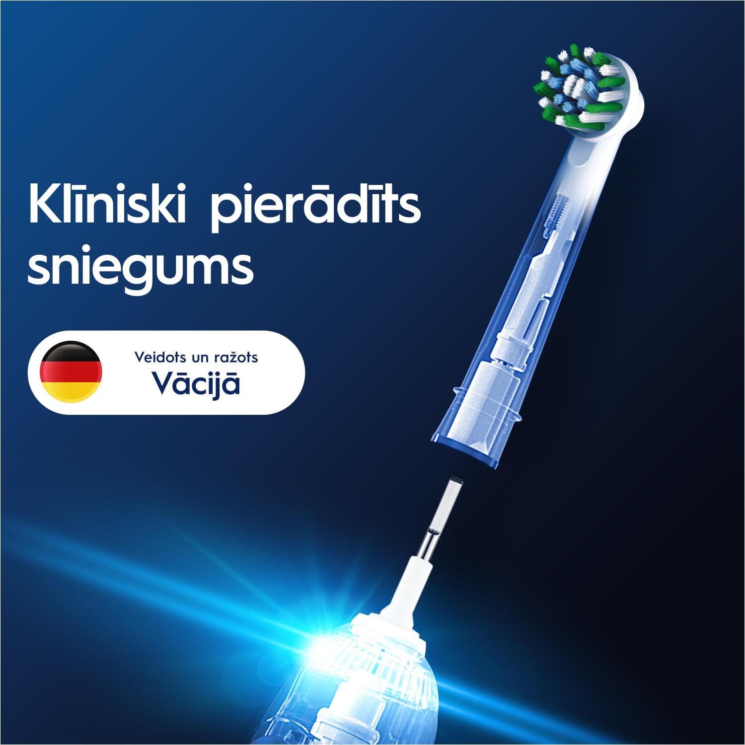 Oral-B nomaināmie zobu birstes uzgaļi EB50RX-6 Cross Action Pro, 6 gab, pieaugušajiem, balts (EB50RX-6)