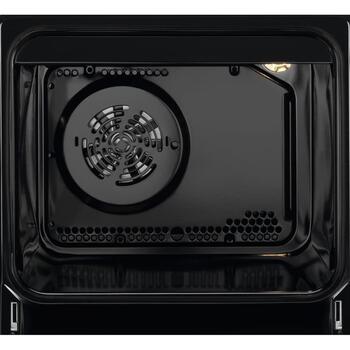 Electrolux LKK540232X газовая плита с электрической духовкой, 57л, 50см, черная эмаль, таймер, отдельностоящая (LKK540232X)
