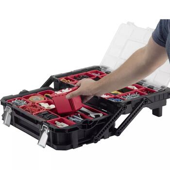 Keter Connect Cantilever Organizer 30203103, 22 konteineri, 57,5x32,7x63,5cm, caurspīdīgs vāks, metāla aizbīdņi (30203103)