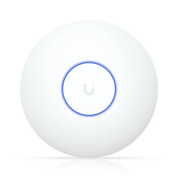 Wi Fi 7 piekļuves punkts 2.4 / 5 GHz 4 telpiskās plūsmas līdz ~4.3 Gb s 2.5 GbE PoE 115 m² 200+ ierīces U7 Lite Balts Ubiquiti (U7-LITE)