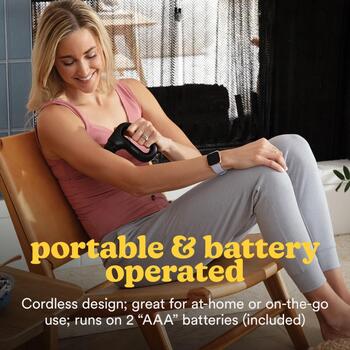 Homedics Массажный пистолет HHP-120BK, 3 насадки, 2 уровня интенсивности, 0,13 кг (HHP-120BK)