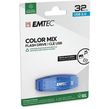 Emtec USB2.0 C410 ECMMD32GC410, 32ГБ, 15МБ/с чтение, 5МБ/с запись, пластик, синий (ECMMD32GC410)