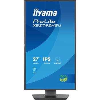 iiyama Prolite XB2792HSU-B1, LED monitor - 27 - black (matte), FullHD, IPS, HDMI, DP, USB hub, adjustable stand, 120Hz panel (XB2792HSU-B1)