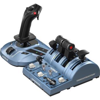 Thrustmaster джойстик TCA Captain Pack X Airbus Edition 4460217, USB, 4 оси, 31 кнопка, PC, Xbox Series X/S, черный, синий (4460217)