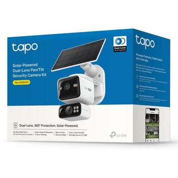 Tp-Link Беспроводная камера безопасности TAPO C645D KIT, 2K, 10.8x цифровое увеличение, 2 объектива, 360° горизонтальный обзор (TAPO C645D KIT)