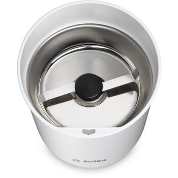 Bosch Кофемолка TSM6A011W, 180 Вт, ёмкость для кофейных зерен 75 г, белая (TSM6A011W)