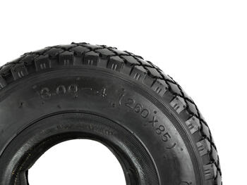 Geko riepa un kamera G71030, 3.00-4, 2PR, 25cm augstums, 8,7cm platums, riteņiem un ratiņiem (G71030)