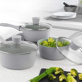 Salter Кастрюля BW092831EU7, 16/18/20см, алюминий, мягкая ручка, антипригарное покрытие (BW092831EU7)