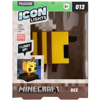 Paladone Minecraft Bišu Ikona Gaismiņa PP16018MCFID, 11cm, 2xAAA, LED, Galda virsma, Dzeltena/melna (PP16018MCFID)