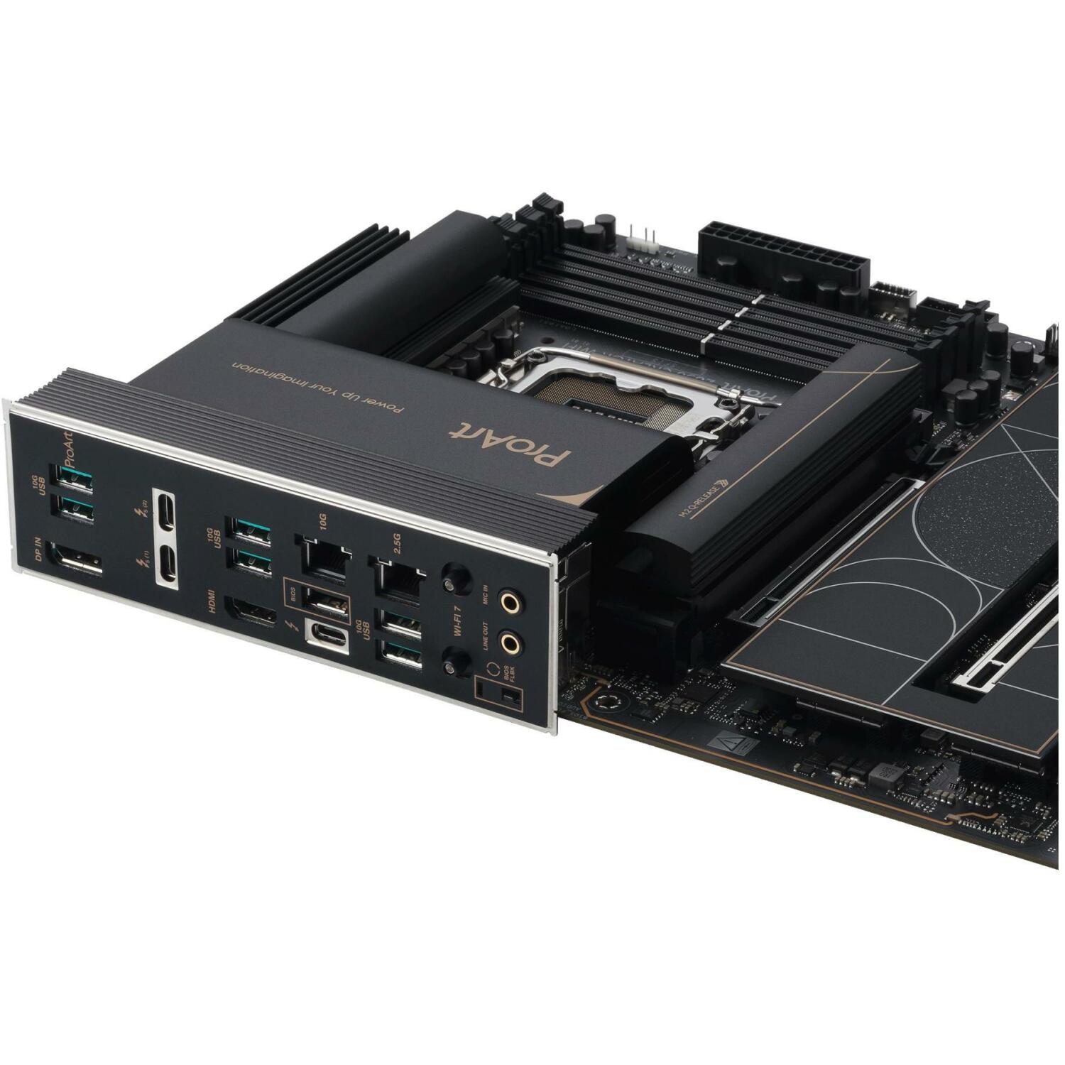 Asus настольная плата PROART Z890-CREATOR WIFI, LGA 1851, DDR5, 192 ГБ, 5 M.2, 10 Гбит, 2.5 Гбит, Wi-Fi 7, 3 Thunderbolt (PROART Z890-CREATOR WIFI)