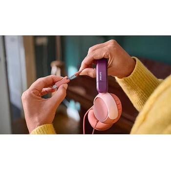 Philips детские наушники TAK2000MP/00, 20-20000 Гц, 32 Ω, 112 дБ, 3,2 см, 1,2 м, ограничение громкости 85 дБ, микрофон, USB-C, 3 (TAK2000MP/00)