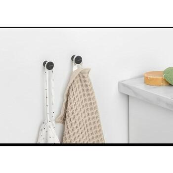 Brabantia MindSet dvieļu pakaramais 303401, 2 gab., alumīnijs, 30g, 2kg, slēpti stiprinājumi, mitrai videi (303401)