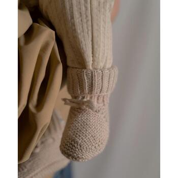 Lodger Slipper Knit пинетки SLK 599_0-6, 0-6M, 100% хлопок, песочный цвет, Oeko-Tex, для всех сезонов (SLK 599_0-6)
