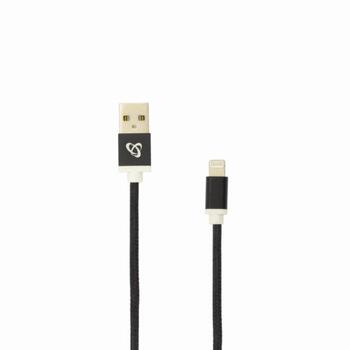 Sbox USB кабель IPH7-B, 1,5 м, 2.0, 480 Мбит/с, USB A, Lightning, Черный, Мужской, Прямой, Упаковка, 1 шт (IPH7-B)