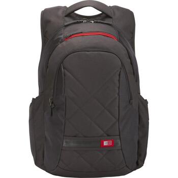 Case Logic Mugursoma DLBP114 BLACK, 12.69l, 35.8cm, poliesters, melna, pret skrāpējumiem, sānu kabata (DLBP114 BLACK)