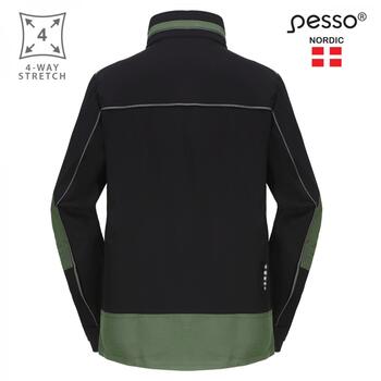 Pesso Jaka Titan Flexpro DS125Z-M, 4-virzienu elastīgs, 280 g/m², melns/zaļš, M (DS125Z-M)