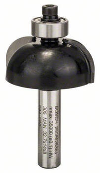 Divpus.pusap.frēze, HM R=10 mm, l=14 mm,kāts 8mm, Rokas frēzēm, malu frēzēm IELIEKTO GROPJU FRĒZE STANDARD FOR WOOD, 2608628364, BOSCH (2608628364)