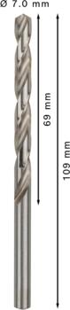 HSS-G urbji metālam 7.0mm, 10gab., Urbjmašīnām/skrūvgriežiem PRO METAL HSS-G STANDARTA SPIRĀLVEIDA URBJA GARUMS, 2608595070, BOSCH (2608595070)