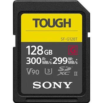 Sony Tough карта памяти SFG128T.SYM, 128 ГБ, SDXC, UHS-II, скорость чтения 300 МБ/с, скорость записи 299 МБ/с (SFG128T.SYM)