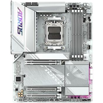 Gigabyte Dēlma X870E A ELITE WF7 ICE, AMD Socket AM5, 4 DIMM DDR5, 4 M.2, 2.5GbE LAN, Wi-Fi 7, 16+2+2 fāzes VRM (X870E A ELITE WF7 ICE 1.2)