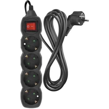Emos Удлинитель PC1423R, 3м, 4x2P+PE, 3680W, PVC, с выключателем, защита от детей (PC1423R)