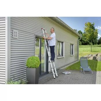 HAILO 037113131 Teleskopiskās kāpnes T80 FlexLine, alumīnijs, 13 pakāpieni, 380 cm, 150 kg, 111-380 cm (037113131)