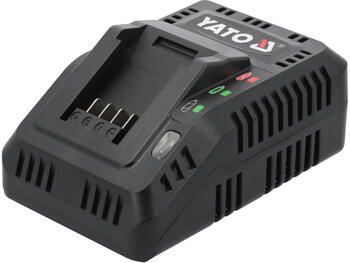 Yato akumulatora lādētājs YT-828498, 18V, 2.2A, Li-Ion, 200-240V, 50/60Hz, uzlādes indikators, IPX0, II klase (YT-828498)