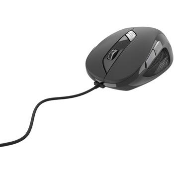 Gembird USB datorpele MUS-6B-01, 1600 DPI, 6 pogas, optiskā, kabeļa avots, melna (MUS-6B-01)