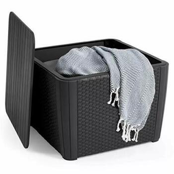 Keter Садовый стол/ящик для хранения Luzon Plus 29208454939, 57x57x43см, 5.1кг, устойчив к погоде (29208454939)