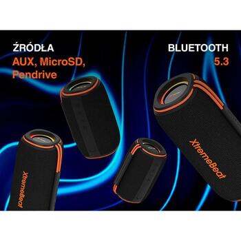 Tracer XtremeBeat Lite TWS портативная Bluetooth колонка TRAGLO47540, 10 Вт, 10 м, 6 ч, 2 канала, IPX6, USB Type-A, 2 колонки (TRAGLO47540)