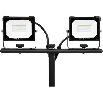 Yato прожектор YT-818151, 2x20W, 3800lm, 6500K, IP65, 230V, SMD LED, регулируемая стойка, алюминиевый корпус (YT-818151)