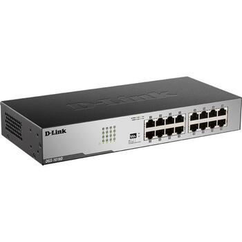 D-Link 16-Port Gigabit неуправляемый настольный коммутатор DGS-1016D/E, 16 x 10/100/1000, управление потоком, полный дуплекс (DGS-1016D/E)