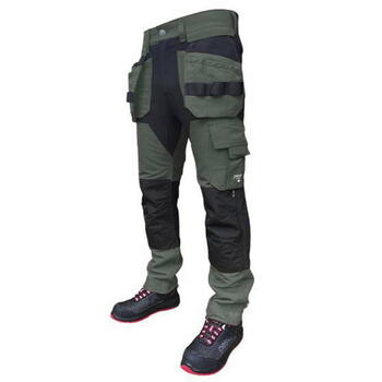 Pesso Titan Flexpro C60 KD125Z_C60, zaļas, 320g/m², Cordura, 4-virzienu elastīgs, ceļgalu sargu kabatas, atstarojoši elementi (KD125Z_C60)