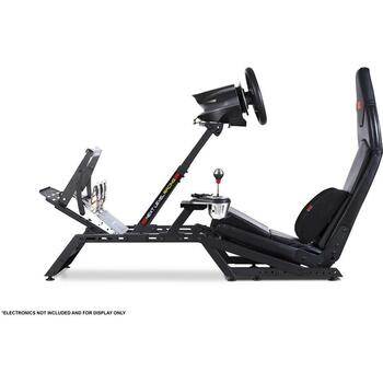 Next Level Racing Spēļu krēsls F-GT NLR-S010, 130 kg, melns, formulu un GT sacīkšu pozīcijas, jostasvietas atbalsts (NLR-S010)