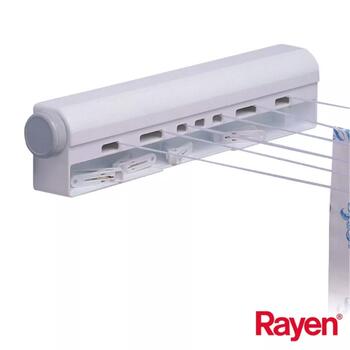 Rayen Выдвижная веревка для белья 010030, 22м, 6x3,7м, 10 прищепок, настенная сушилка (010030)