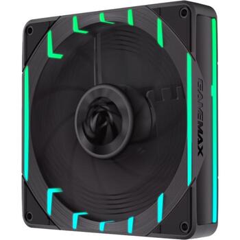Gamemax Korpusa ventilators TORNADO T12 ARGB-R, 130mm, 66.89 cfm, 800-2200 rpm, 32.12 dBA, Hidrauliskais gultnis (TORNADO T12 ARGB-R)