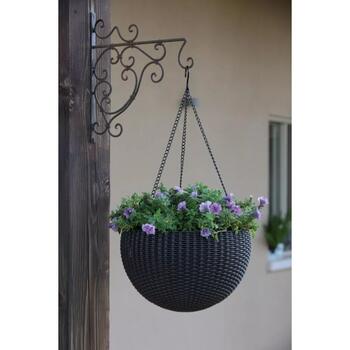 Keter Hanging Sphere Planter 29199246939, 35x35x22cm, 0.90kg, rotangpalmas raksts, laikapstākļiem izturīgs (29199246939)