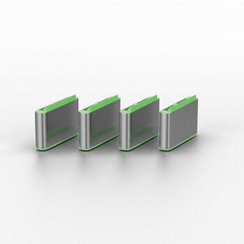Lindy USB Type C блокиратор порта 40426 упаковка из 4 шт., Зеленый, 14.52x112.5x11.25mm, Вес 0.01kg (40426)