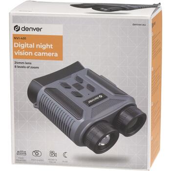 Denver NVI-491 112110000030, камера ночного видения, 12МП, 1080p@30fps, 8x зум, 200м, LED ИК 850нм, ЖК-дисплей, MicroSD до 32ГБ (112110000030)