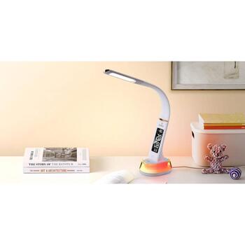 Hawk Настольная лампа HW-LAMP05, 5W, 3 цветовые температуры, RGB, 2 светодиода, будильник (HW-LAMP05)
